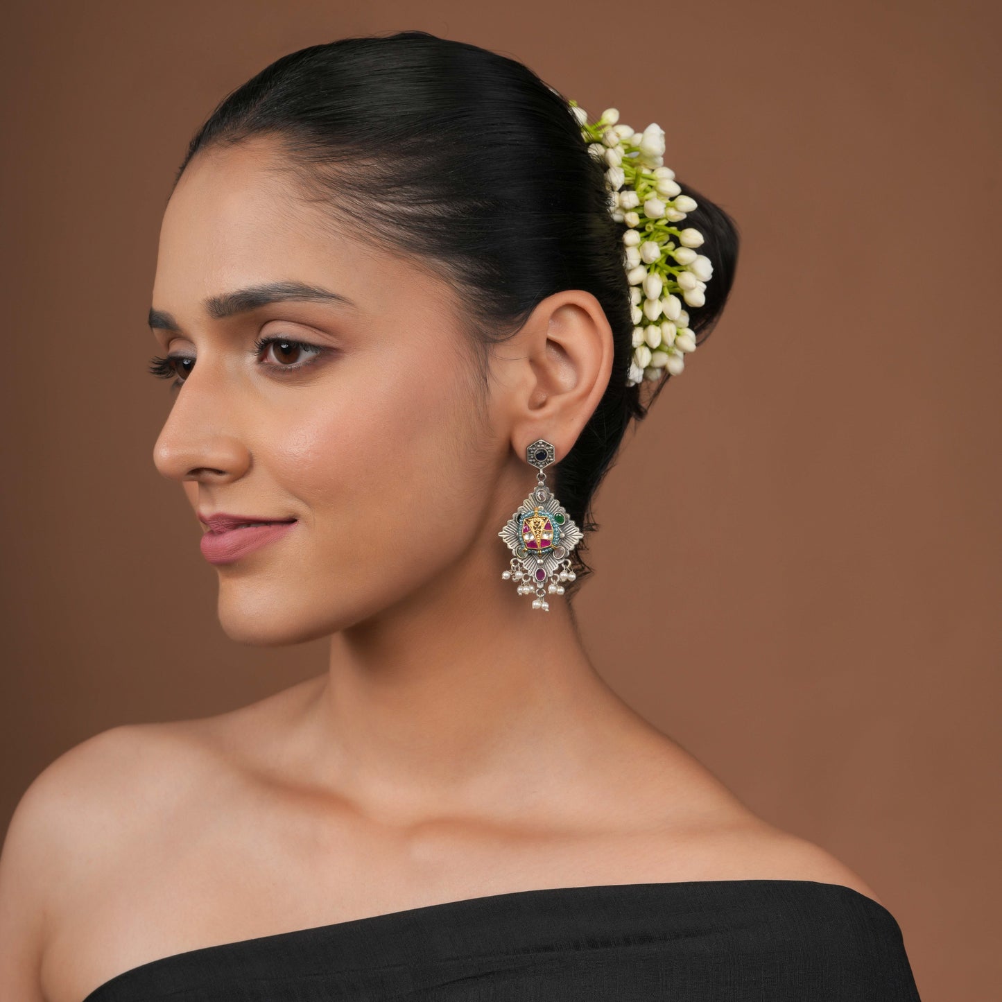 Multicolor Tribal Geometric shape Earrings