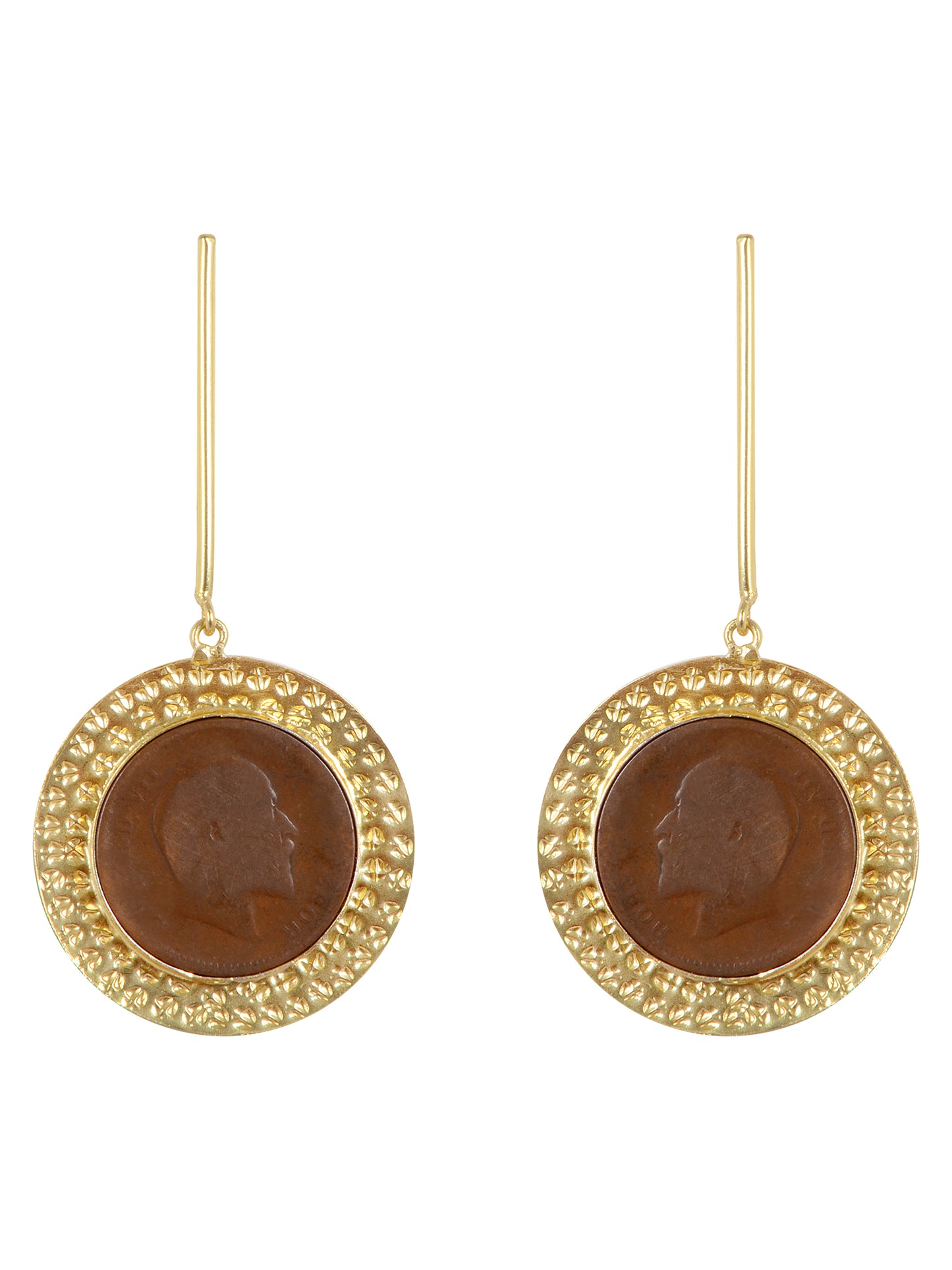 Vintage Rosegold Coin Collection Earrings