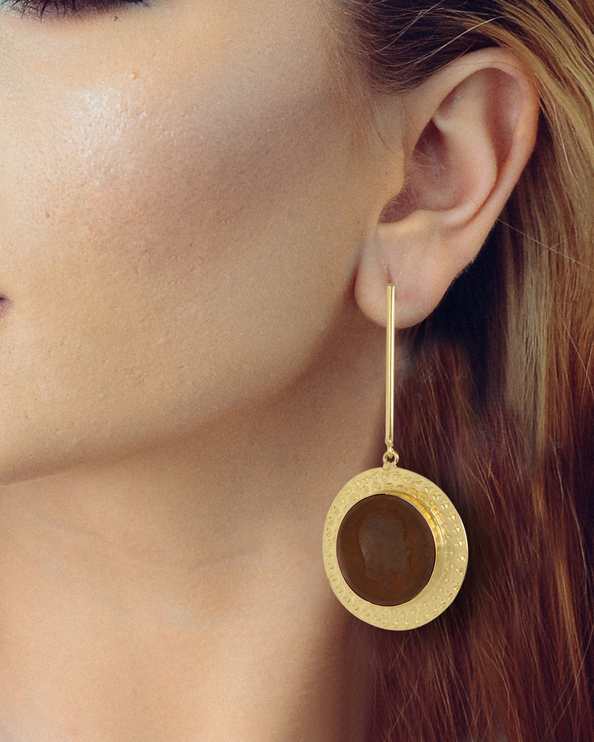 Vintage Rosegold Coin Collection Earrings