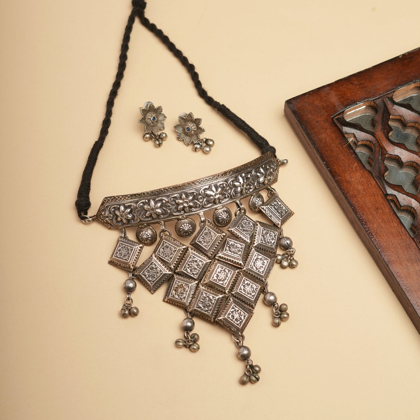 German silver Brass Chokar set perfect for Navratri