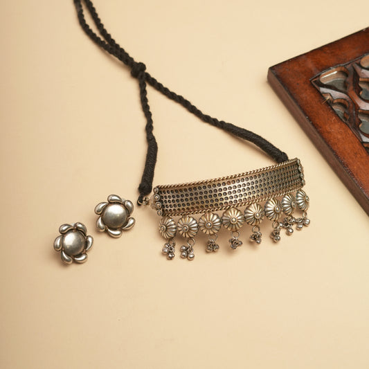 German silver Brass Chokar set perfect for Navratri