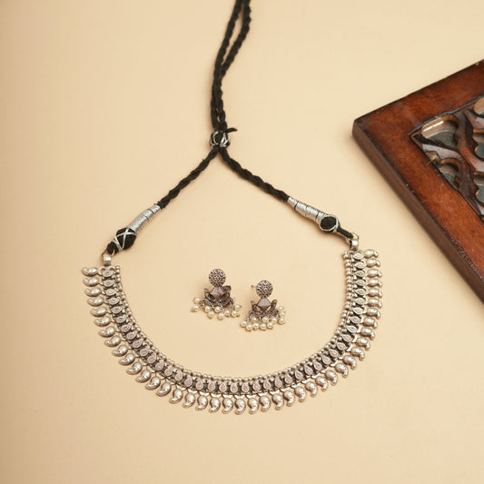 German silver Brass necklace set perfect for Navratri