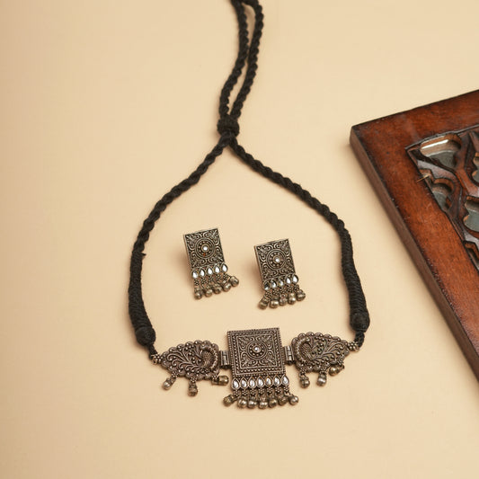 German silver Brass chokar set perfect for Navratri