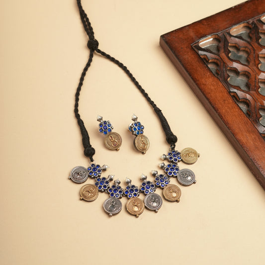 kids German silver Navratri jewelry set