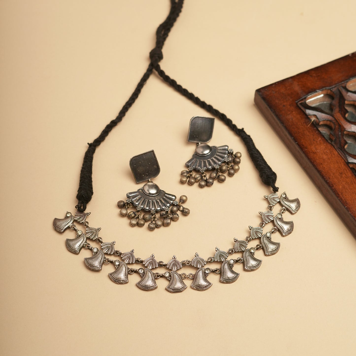 German silver Brass necklace set perfect for Navratri
