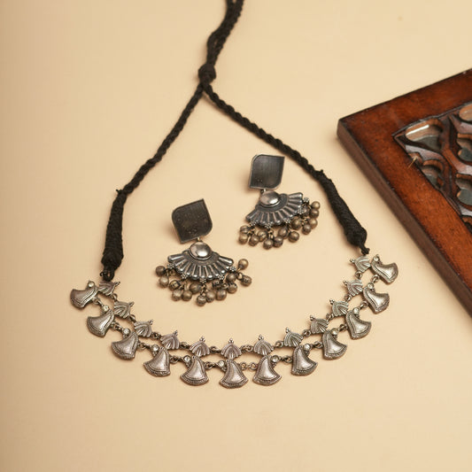 German silver Brass necklace set perfect for Navratri