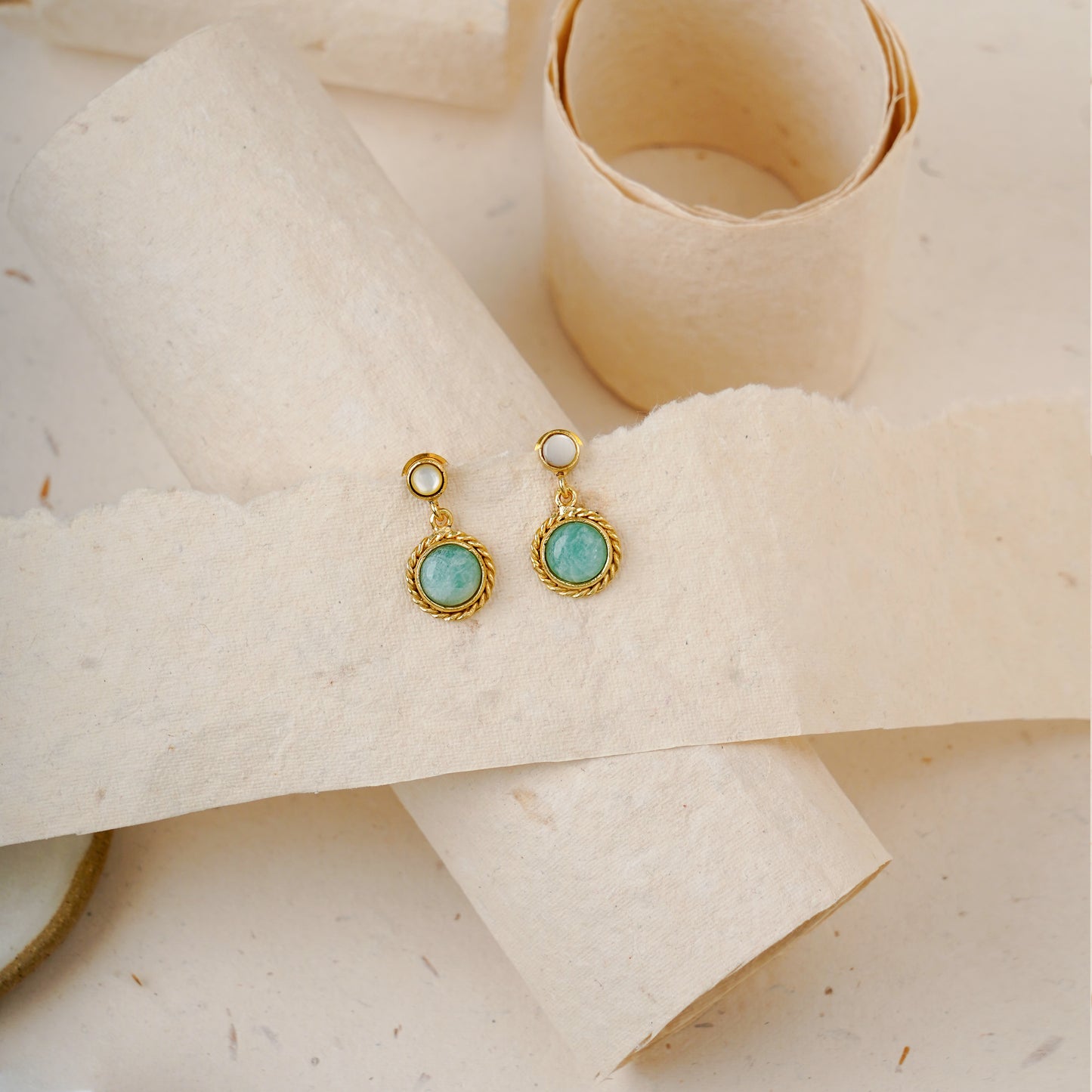 Turquoise Blue Stones Embellished earrings