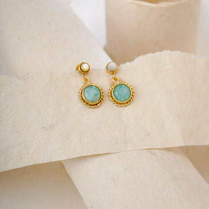 Turquoise Blue Stones Embellished earrings