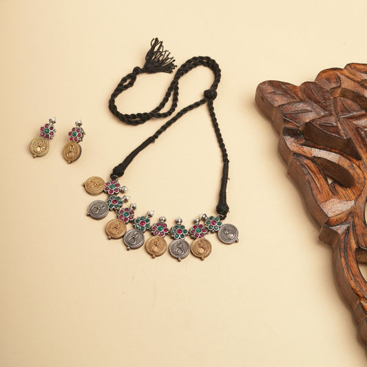 kids German silver Navratri jewelry set
