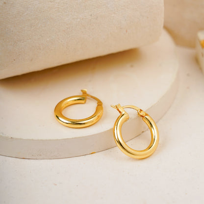 women gold-plated hoop Earrings