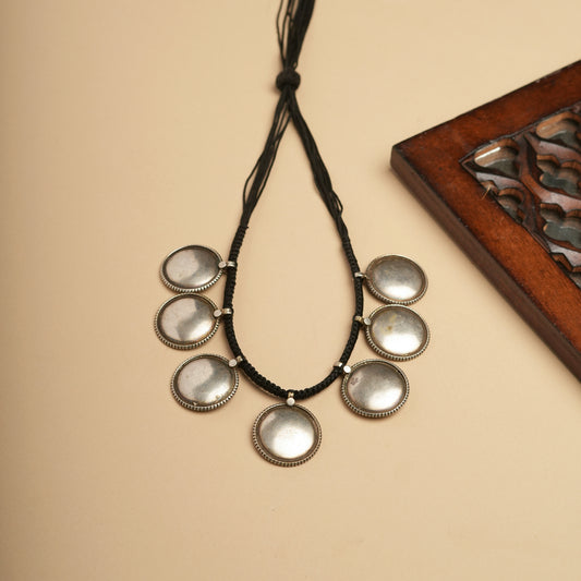 kids Round German silver Navratri jewelry set