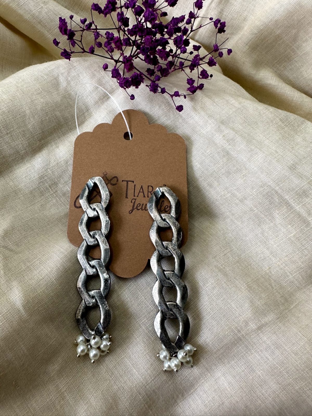 German Silver Long  Earrings In Sale For Women & Girls