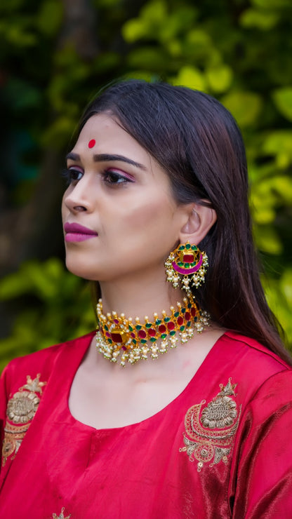 MER-06 jadau kundan Necklace set